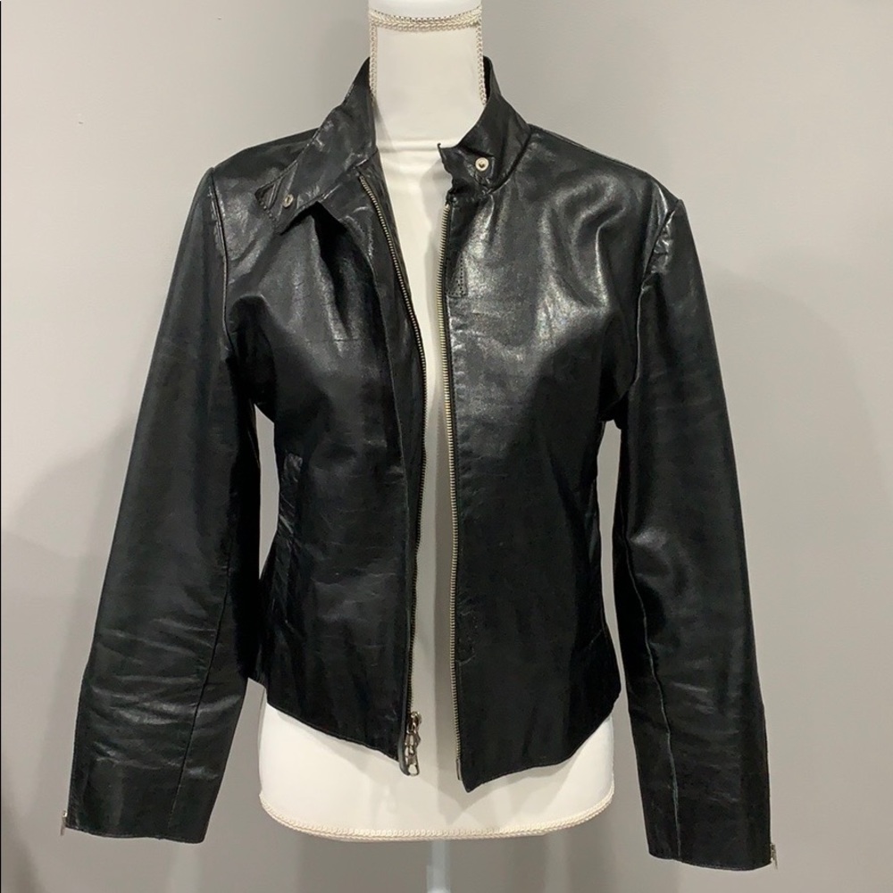Frye Black Genuine Leather Jacket